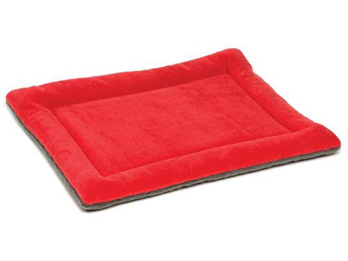 Segle Hundematte Waschbar Hygienisch und rutschfest Weiche Hundedecke mit Kuscheligem für Hunde Katzen Haustier Teppich Bettkissen aus Fleece Warm-rot-104 * 71CM von Segle