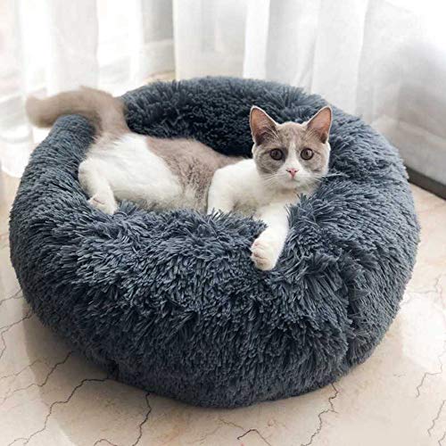 Snug Comfort Hundebett in Donut-Form, Haustierbett für Katzen und kleine mittelgroße Hunde, Kuscheltier mit weichem Kissen, runde Nisthöhle, selbstwärmend und gemütlich für verbesserten Schlaf von Segle