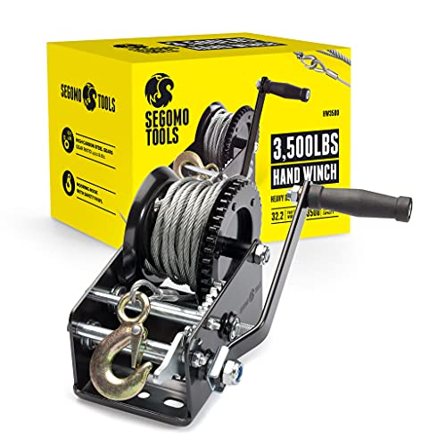Segomo Tools Robuste manuelle Zwei-Wege-Ratsche, 1587 kg, 1,5 m langer Draht, Handkurbel, Handwinde, Seilwinde, Seilzug, Handkurbel, Bootswinde, Riemenscheibe, Handkurbel Segomo Tools Robuste manuelle Zwei-Wege-Ratsche, 1587 kg, 1,5 m langer Draht, Handkurbel, Handwinde, Seilwinde, Seilzug, Handkurbel, Bootswinde, Riemenscheibe, Handkurbel von Segomo Tools