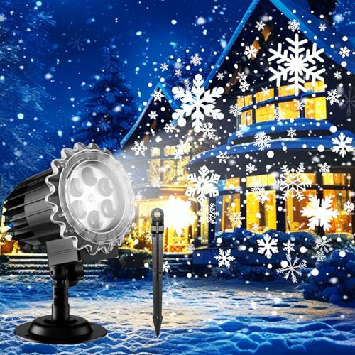 Segotendy Projektor Weihnachten Aussen,Upgrade Heller HD Snowfall LED Schneeflocken Projektor, Wasserdicht Christmas Lights, Projektionslampe für Weihnachtsdeko Weihnachtsbeleuchtung Aussen Innen Segotendy Projektor Weihnachten Aussen,Upgrade Heller HD Snowfall LED Schneeflocken Projektor, Wasserdicht Christmas Lights, Projektionslampe für Weihnachtsdeko Weihnachtsbeleuchtung Aussen Innen von Segotendy
