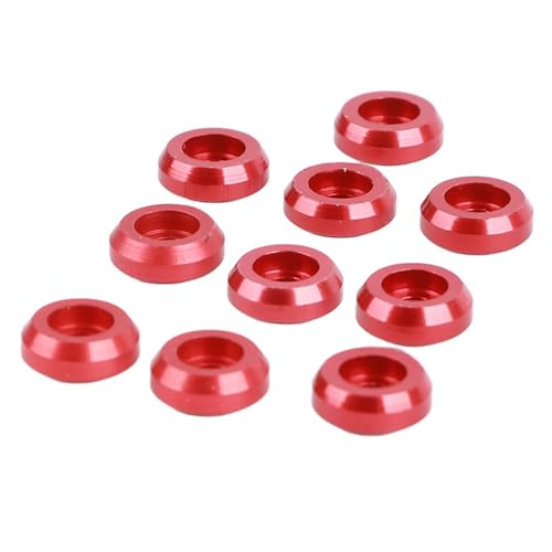 10pcs Aluminiumlegierung Schraube Shim Upgrade Ersatzteile passen Mn90 Mn99 Mn91 FJ45 RC -Autowaschanlage (Rot) von Segrehy