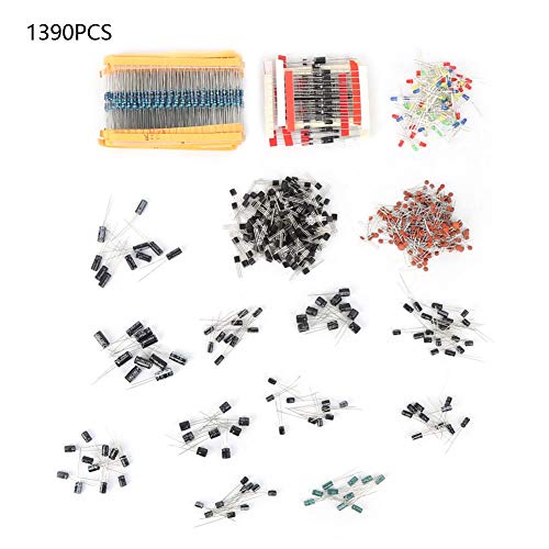 1390PCS Widerstand Elektrolyt kondensator LED-Diode Transistor Keramik kondensator Kit Hochwertiges Silikon Elektronische Komponenten Set für Heimwerker projekte und Elektro 1390PCS Widerstand Elektrolyt kondensator LED-Diode Transistor Keramik kondensator Kit Hochwertiges Silikon Elektronische Komponenten Set für Heimwerker projekte und Elektro von Segrehy