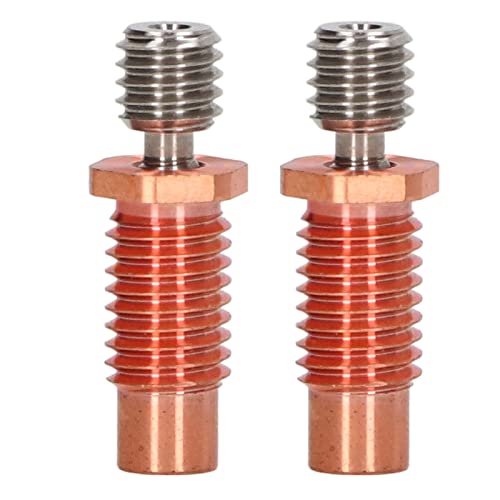 2 Stück 24 mm Ganzmetall-Hotend-Halsrohr, Bi-Metall, externer Sechskant-Hotend-Halsschlauch für V6-3D-Drucker, Hochtemperaturdruck, Titanlegierung, Kupfer, thermische Effizienz 2 Stück 24 mm Ganzmetall-Hotend-Halsrohr, Bi-Metall, externer Sechskant-Hotend-Halsschlauch für V6-3D-Drucker, Hochtemperaturdruck, Titanlegierung, Kupfer, thermische Effizienz von Segrehy