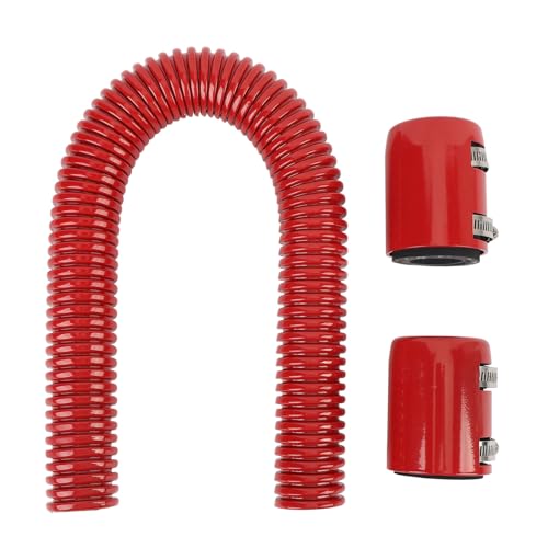 24 -Zoll -Edelstahlkühlmittelkühlerschlauchschlauchkit Flexible effiziente Kühlmittelschlauch -Kit für 1 3/4in 1 1/2in 1 1/4in -Schlauch (Rot) von Segrehy