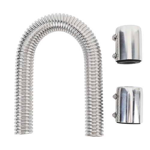 24 -Zoll -Edelstahlkühlmittelkühlerschlauchschlauchkit Flexible effiziente Kühlmittelschlauch -Kit für 1 3/4in 1 1/2in 1 1/4in -Schlauch (Silber) von Segrehy