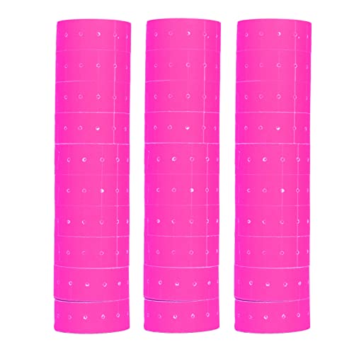 3 Röhrchen Preisbezeichnung 15000 PCS Einreihen Preis Preistennzeichen 21x12mm kompatibel mit M5500 MX5500 AK813 HG979 (Rosenrot) von Segrehy
