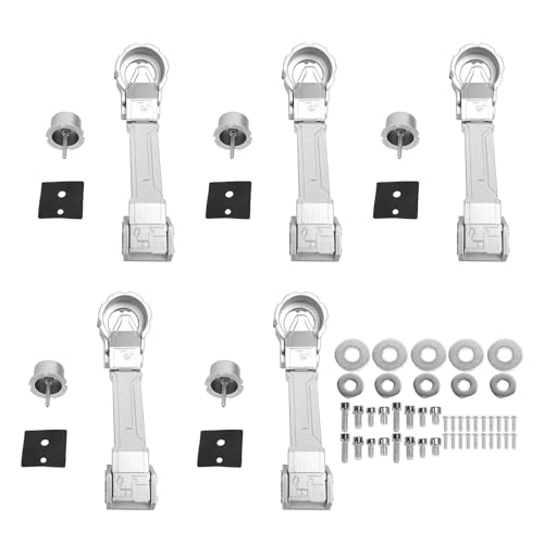 5 PCs Auto außen mechanische Türgriffe Kit Stilvoller Aussehen Aluminiumlegiertertür Griffe Kit für JK 2007-2017 (Silber) von Segrehy