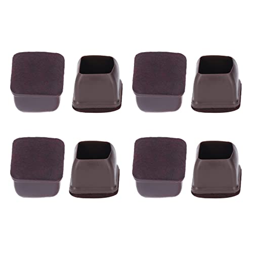 8pcs Stuhl Beinabdeckung TPE Floor Protector Möbel Bein Kappen Set Kit für Tischstuhl Stuhl Brown Square Size S m l (L) von Segrehy