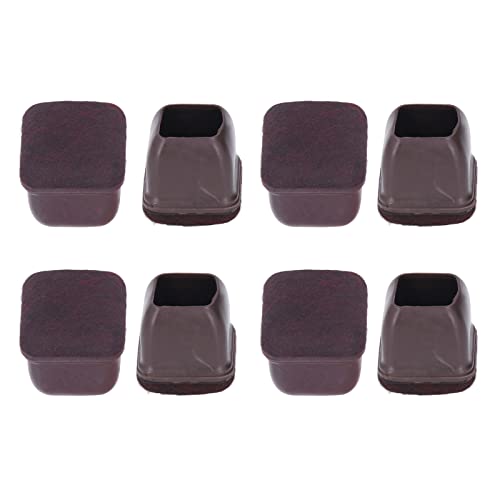 8pcs Stuhl Beinabdeckung TPE Floor Protector Möbel Bein Kappen Set Kit für Tischstuhl Stuhl Brown Square Size S m l (M) von Segrehy