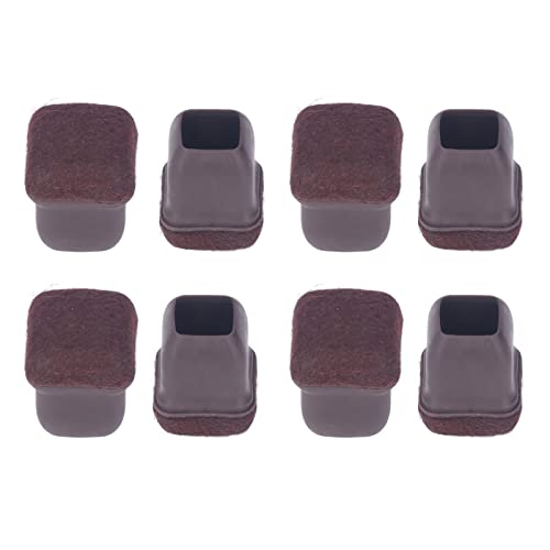 8pcs Stuhl Beinabdeckung TPE Floor Protector Möbel Bein Kappen Set Kit für Tischstuhl Stuhl Brown Square Size S m l (S) von Segrehy