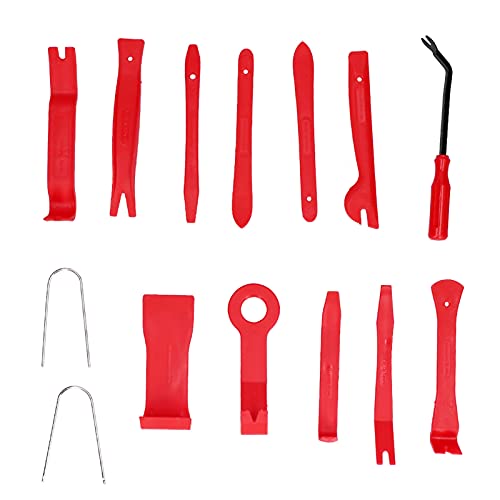 Autoentfernung Tool Set 14pcs Auto Trad Pry Reparaturkit Ergonomisches Design Premium -Material für Autotürtafel Audioinstrument Schreibtisch Demontage Nylon Manganstahl Edelstahl (Blau) (Rot) von Segrehy