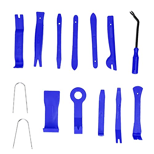 Autoentfernung Tool Set 14pcs Auto Trad Pry Reparaturkit Ergonomisches Design Premium -Material für Autotürtafel Audioinstrument Schreibtisch Demontage Nylon Manganstahl Edelstahl (Blau) von Segrehy
