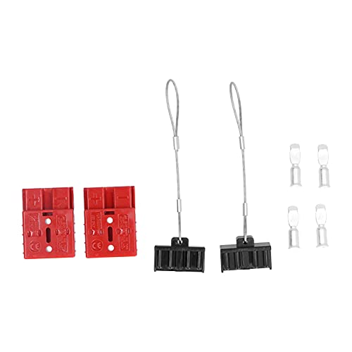 Batterie-Schnellverbinder-Kabelbaum-Steckersatz, leistungsstark, langlebig, 50 A, 12-36 V DC, Batteriekabel-Anschlussstecker für Auto, Boot, LKW, 2 Sätze, rot, versilbertes Batterie-Schnellverbinder-Kabelbaum-Steckersatz, leistungsstark, langlebig, 50 A, 12-36 V DC, Batteriekabel-Anschlussstecker für Auto, Boot, LKW, 2 Sätze, rot, versilbertes von Segrehy