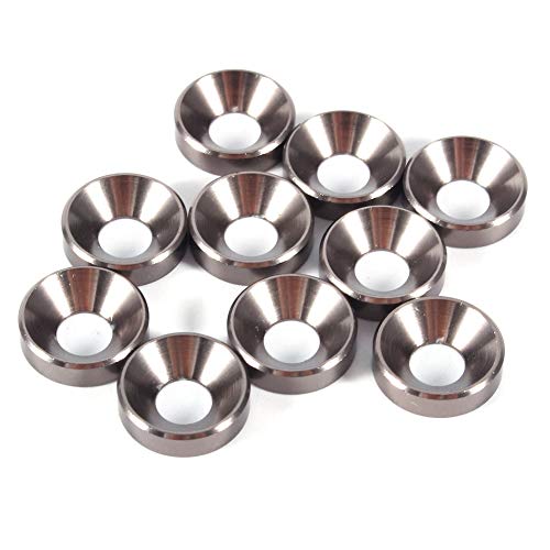 Counterunk Head Waschmaschinen flache Kopfschrauben Unterlegscheiben Hochfestige Aluminiumlegierung Finish -Waschmaschinen für Möbelbaugruppen und DIY -Projekte grau M5 10pcs von Segrehy