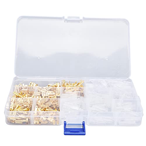 Drahtanschlüsse Sortiment Kit Männliche weibliche Spaten -Butt -Steckverbinder mit Isolierhülsen -Set von Segrehy