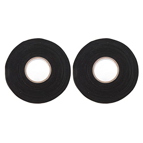 Drahtbrühebandklebeband hoher Temperatur Stoff Stoff Geräusch Dämpfung Automobilverdrahtungsschutz Klebeband für motor elektrische Verkabelung 9 mm x 25 m 2 Pack von Segrehy