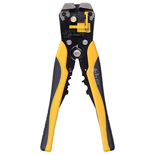 Drahtstripper Crimper Tange 3 in 1 Werkzeug professioneller Ergonomie Griff für elektrische Arbeiten hoher Kohlenstoffstahl -PC -Kunststoff HS D2 Gelb von Segrehy