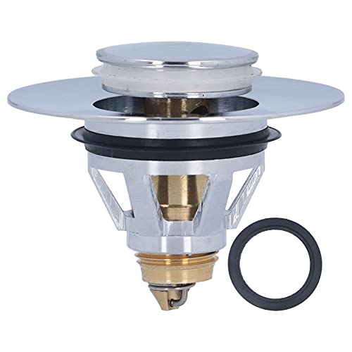 Drain Stopper Nicht -Schlupfrost -Proof Langlebig angeschlossener Abflussstopp für Waschbecken Becken Gesichtspool Edelstahl Messing 2,5 Zoll von Segrehy