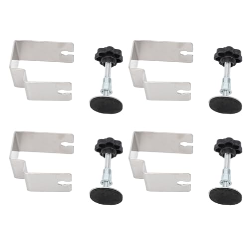 Drawer Panel Fixing Clamp Edelstahl Verstellbares Buggeformte Schrankschublade vordere Installationsklemme für Möbelreparaturen und Installation 4PCs von Segrehy