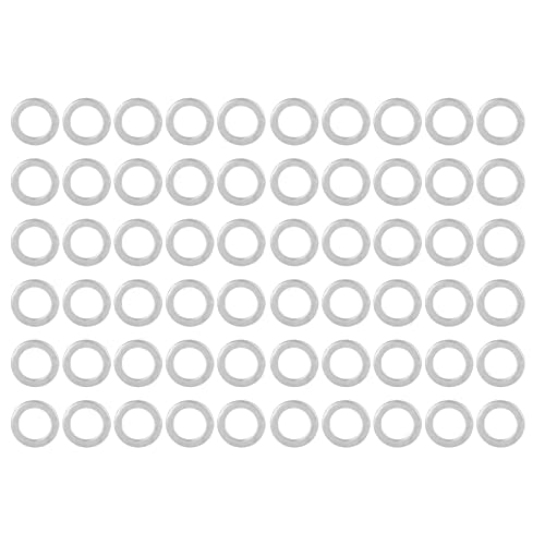 Edelstahl -Flachwasch -Kit 60pcs Premium -Hardware -Unterlegscheiben für Wartungsreparaturen und DIY -Projekte 6mm ID 9mm OD Langlebige Korrosionsbeständigkeit (4807-0609-0250) von Segrehy