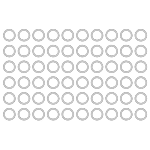 Edelstahl -Flachwasch -Kit 60pcs Premium -Hardware -Unterlegscheiben für Wartungsreparaturen und DIY -Projekte 6mm ID 9mm OD Langlebige Korrosionsbeständigkeit (4807-0609-0500) von Segrehy