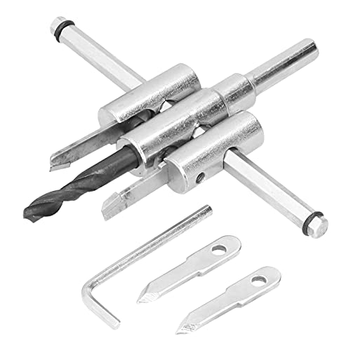 Einstellbarer Kreis Lochschneider Säge Kit professionelle Holzbohrmaschine Bit rundes Schneidwerkzeug für Holzbearbeitung DIY -Projekte mit Transportbox und 2 Hm -Messer (40-120 mm) von Segrehy