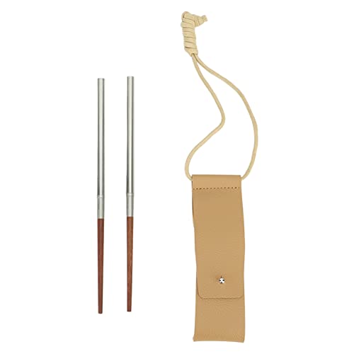 Faltbare Holzspannstäbchen tragbare abnehmbare hölzerne Wasserstäbchen -Essstäbchen Outdoor Camping (Rosenholz und Edelstahl mit Verriegelungsreparatur) von Segrehy
