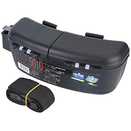 Fischerei Tackle Box Tragbares multifunktionales ABS -Plastik -Tailentasche Organizer für Köder Köder Haken Rollen Linien Outdoor -Angelbegeisterte Schwarz 26x11x9cm von Segrehy