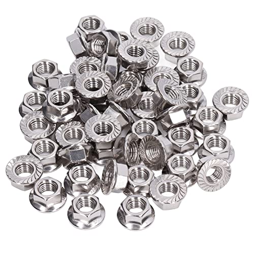 Flanschmuttern-Kit 304 Edelstahl 50-teilig M3 M4 M5 M6 M8 M10 M12 Befestigungszubehör-Set für Wartungsfahrzeugausrüstung (M10) von Segrehy
