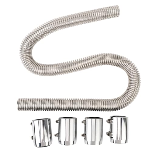 Flexibler hitzebeständiges Kühlerkühlmittel -Wasserschlauch -Kit mit 4 Kappen für die dauerhafte Kühlungseffektivität (Silber) von Segrehy