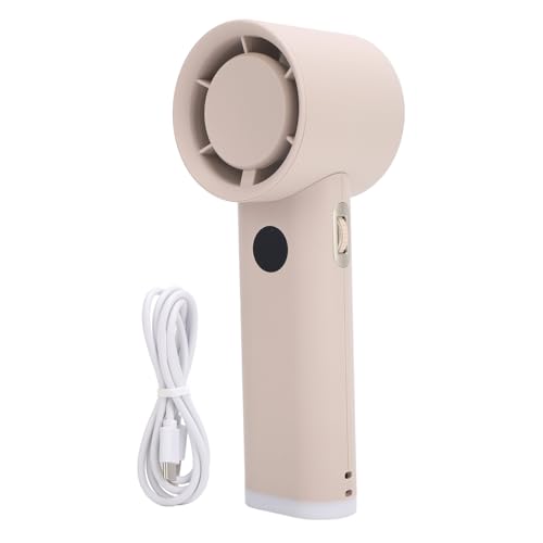 Handventilator, tragbarer wiederaufladbarer Mini-Ventilator mit LED-Anzeige, 100 einstellbare Geschwindigkeiten, Nachtlichtfunktion, leistungsstarkes Turbinendesign für Zuhause, (Aprikosenfarbe) von Segrehy