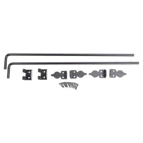 Heavy Duty Gate Tropfenstange Premium Massivstahl rostbrichtes Tor gemahlenen Latch Sturdy Security Stopper für Holzmetallzäune Doppeltüren 24in 2pcs Schwarz von Segrehy