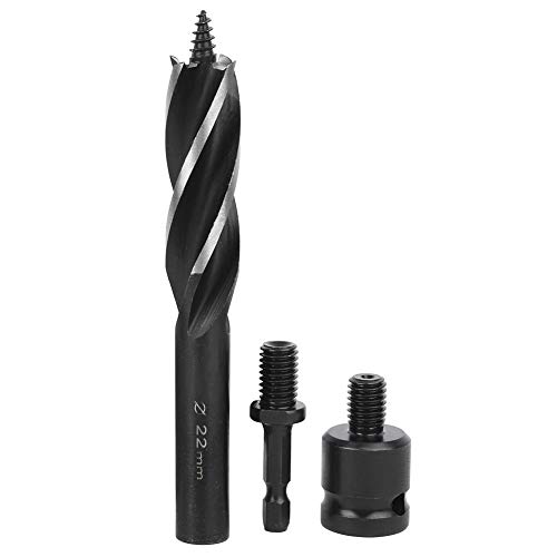 Highcarbon Stahlholzbohrbohrer Bit Kit Hex Griff Loch Opener 4Slot 4Edge Design für Holzbearbeitungsprojekte Professionelle Industrieversorgungen Hardware -Tools (22 mm) von Segrehy