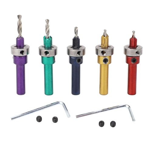 Holz Countersink Bohrbohrbit Set einstellbare sich verjüngte Holzbearbeitung Counter Sinker Bohrbits 2.8 4,0 mm 5 Farben für Holz Kunststoff Weiche Metallfaserplatte Holz Countersink Bohrbohrbit Set einstellbare sich verjüngte Holzbearbeitung Counter Sinker Bohrbits 2.8 4,0 mm 5 Farben für Holz Kunststoff Weiche Metallfaserplatte von Segrehy