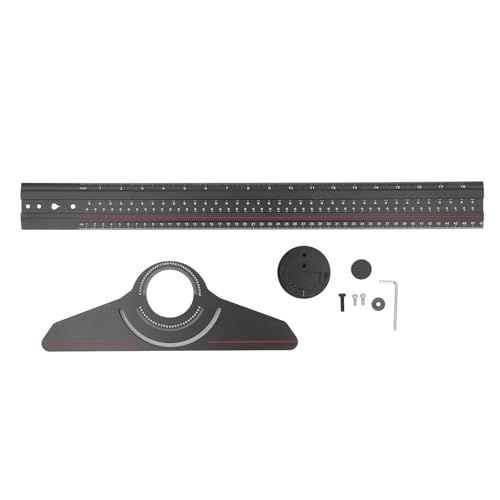 Holzbearbeitung T -Lineal Aluminiumlegierung Multifunktional Carpenter Scriber mit rotbarem Winkelmesser Schwarz von Segrehy
