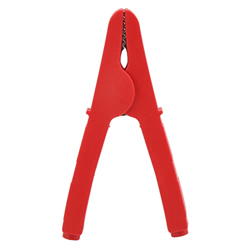 Isolierter Clip J60053 Mehrzweck 125mm Alle Kupfersicherheits -Isolation Stromversorgungstest Draht Alligator -Clip für Auto -Batterie -Ladung Elektrische Prüfung Messing PVC 28 (Rot) von Segrehy