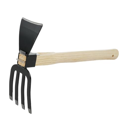 Kleine acht Hacke Gartenwerkzeug mit kurzem Holzgriff Handheld Garden Graben Bodenwerkzeug Handheld Hacke Handheld Rechen zum Lockern oder Unkraut Bodenstahl und Holzmaterial (Typ c) von Segrehy