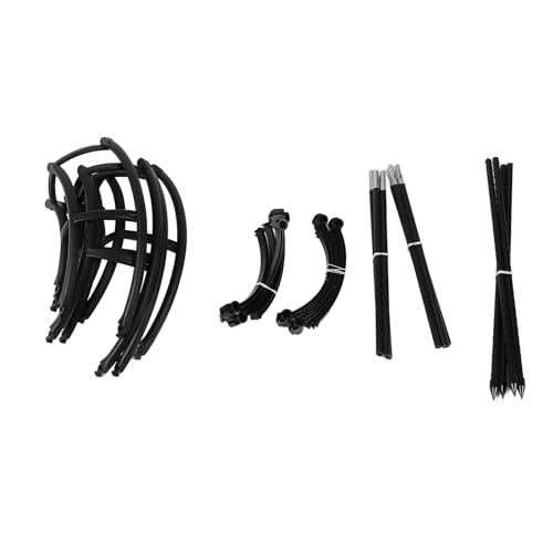 Kletterpflanze Unterstützung rostsicherer dekorativer Regenschirmform -Steckdosen -Steckstütze für Rosentomatengurken Sturdes Stahl Kunststoff mit 50 cm Durchmesser 16pcs oder 24 (3 Tier) von Segrehy
