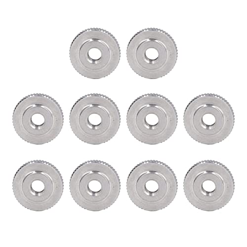 Knurled Daumenmutter Edelstahl 304 Flacher Kopf durch Loch Handspannungsmutter Set von 40 Teilen M3 M4 M5 M6 Größen für 3D -Drucker -Werkzeugmaschine Schrank und Werkzeugkasten (M6) von Segrehy