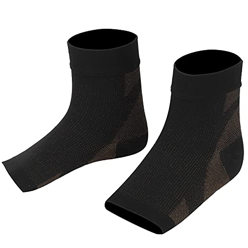 Kupferfaser -Knöchel -Wächter -Ferse Sportgelenkschutz Kompression Anti -Plantar -Faszie atmungsaktive Socken für Laufen (Kupfer) von Segrehy