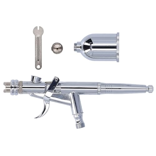 Luftfarbensprühpistole vielseitiger Mini Tragbares Handheld Airbrush -Kit Verstellbarer Flüssigkeitskontrolle für Kuchen Dekoration Formfarbe Edelstahl 15cc Cup 0,5 mm Düse von Segrehy