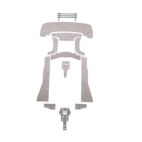 Metall -Chassis -Rüstung Vordere Stoßfänger Skidplatten -Upgrade Teile Hochleistung langlebiger Schutz für 1 7 unbegrenzt F1 RC -Auto Aluminium -Legierung Silber 852g von Segrehy
