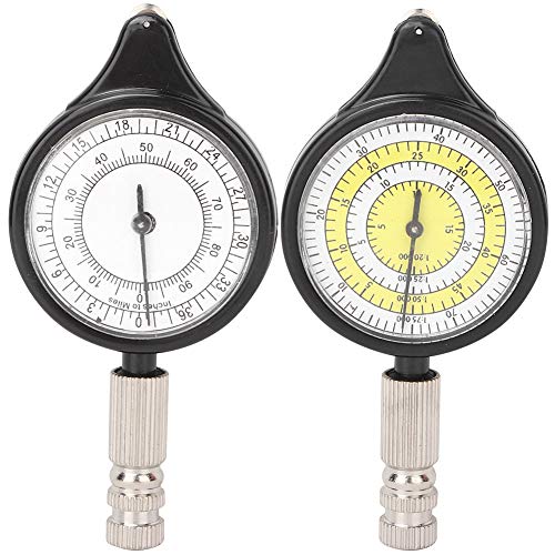 Mini Outdoor Messurer Entfernungsrechner Mapping -Werkzeug Metallrad Leicht tragbar einfach zu bedienen für Camping -Wanderjagd Aluminium Schwarz 3.74x1.77in von Segrehy