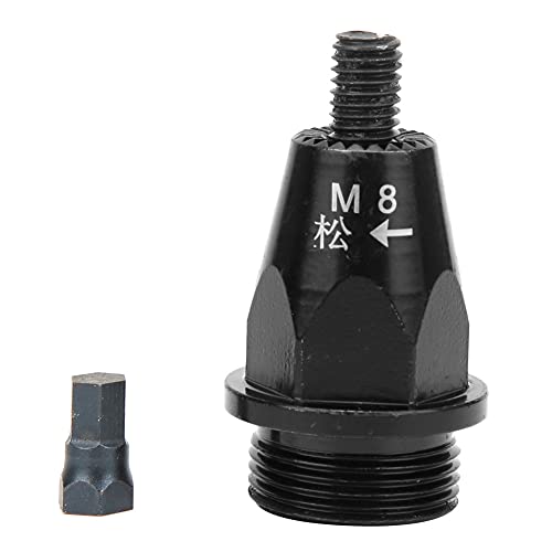 Niet Nusspistole Kopf Hardlegierung pneumatischer Pull Setter Riveting Tool Teile Universal Modell für pneumatische Nietpistole Ersatz M5 M6 M8 M10 Schwarz (M8 -Gewinde -Waffenspitze Montage) von Segrehy