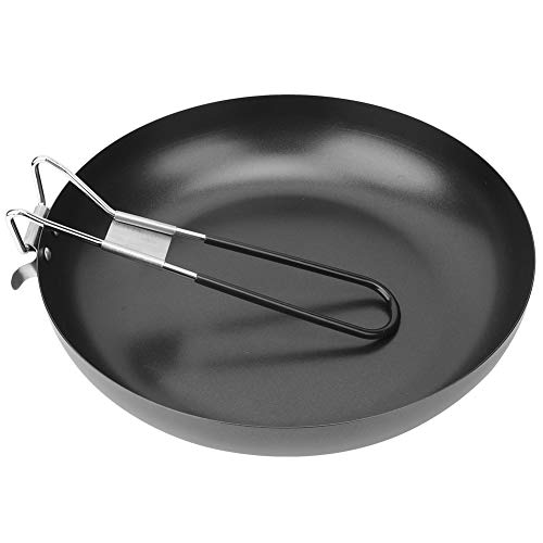 Outdoor tragbare Pfanne faltbare Campingkochgeschirr nicht Stick Pan Cooking Fritting Camping Picknick Wanderutensilien Leichte Easy Carry Haltlable Eisengummi Non -Stick von Segrehy