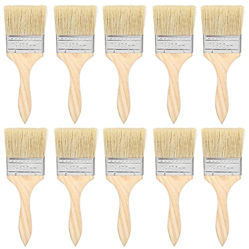 Pinsel Set 10 künstliche Wolle 2,5-Zoll-Holzgriff Mehrzweck bürsten für Wandmalerei Zaun Malerei Klebstoffe Lacke Haushalts-DIY-Projekte von Segrehy
