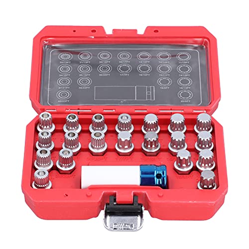 Professionelles Rad Lug Nuts Remover Kit Schwerdetastchrom Vanadium Stahl 21pcs Set mit Aufbewahrungsbox für E12 E21 E23 E24 E28 E30 E31 E32 E34 E36 E81 E82 von Segrehy
