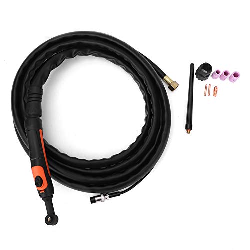 Professionelles TIG -Schweißfackelkit mit ergonomischem Design einstellbares Gasregulierungsventil für Metallherstellung und DIY -Projekte 4m Kabel inklusive (TIG-9 Single Switch) von Segrehy