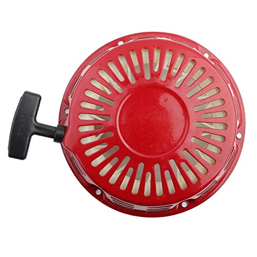 Pull Start Starter Heavy Duty Metallersatzteil für GX240 GX270 8 PS 9 PS -Benzingenerator Rot und Schwarz 19,5 cm Durchmesser von Segrehy
