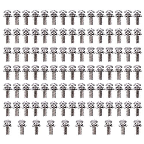 Querpfanne Kopfschrauben 304 Edelstahl -Klopfschrauben Schrauben Muttern mit flachen Waschmaschinen 100pcs für Möbelbaugruppen DIY -Projekte M4 12mm von Segrehy